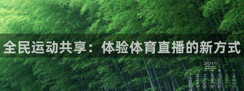 新球直播：全民运动共享：体验体育直播的新方式